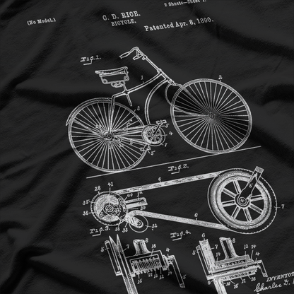 Bicycle Patent 1860 – Vintage Bike History Rider Gift T-Shirt