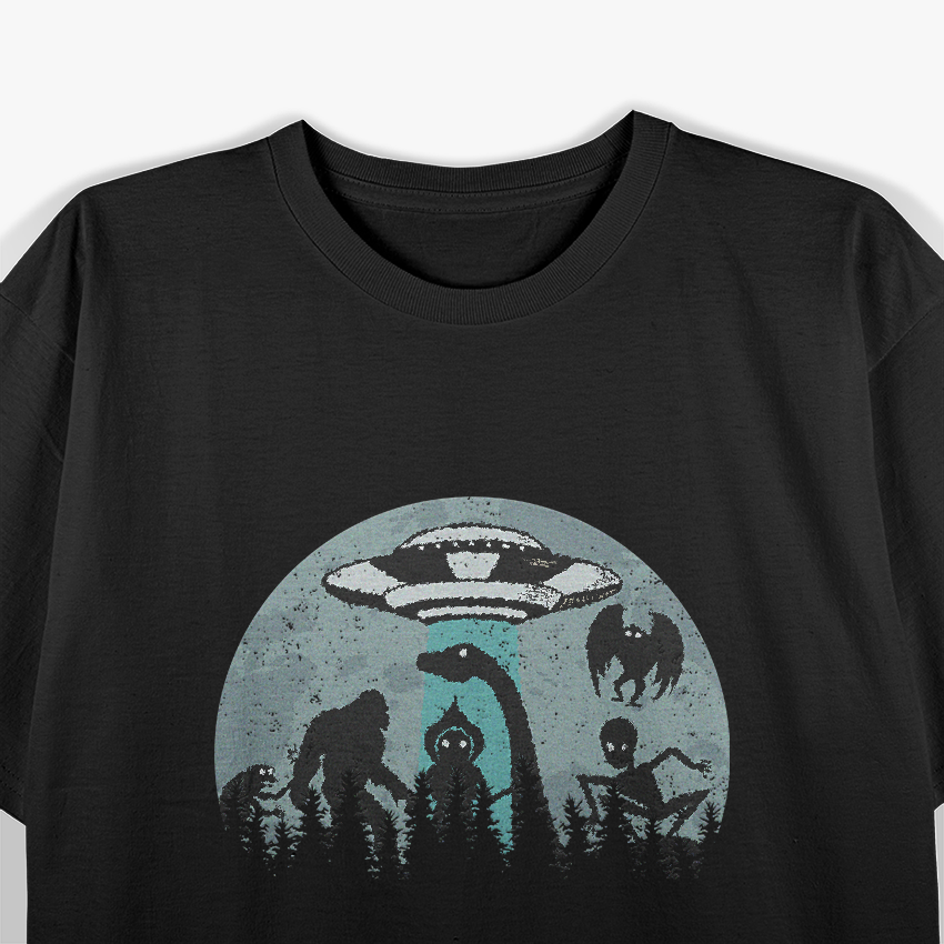 Cryptid Legends: Bigfoot, UFOs, Loch Ness, Mothman & Aliens T-Shirt