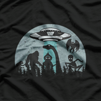 Cryptid Legends: Bigfoot, UFOs, Loch Ness, Mothman & Aliens T-Shirt