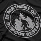 Bigfoot Research Department Funny Sasquatch T-Shirt