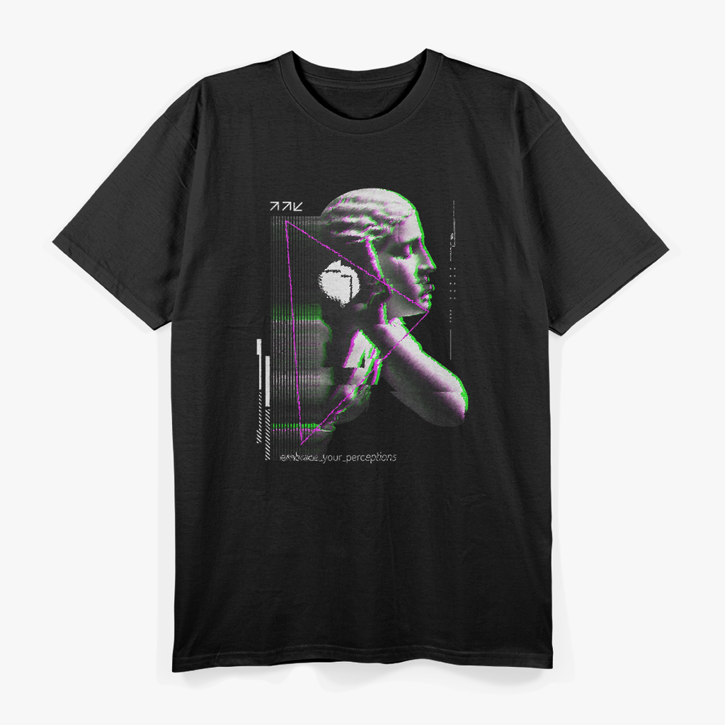 Glitch Statue Greek Retrowave Vaporwave Aesthetic Synthwave Art T-Shirt