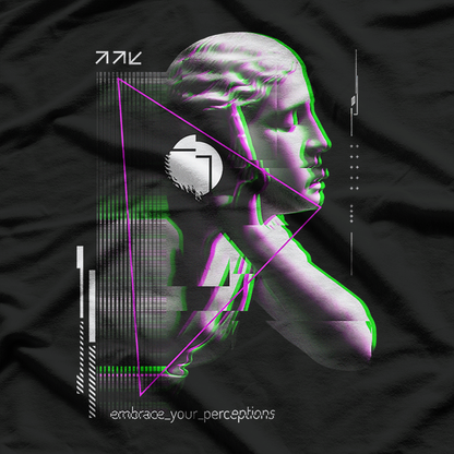 Glitch Statue Greek Retrowave Vaporwave Aesthetic Synthwave Art T-Shirt