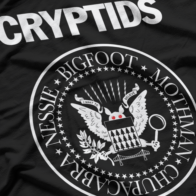 Cryptids Club Funny Bigfoot Mothman Nessie Chupacabra T-Shirt