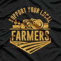 Farm - Local Food Support Farmers Patriotic Farming T-Shirt