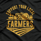 Farm - Local Food Support Farmers Patriotic Farming T-Shirt
