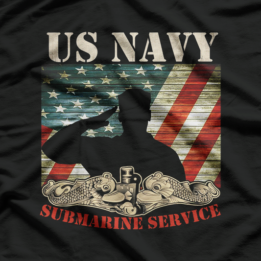 U.S. Submarines Silent Service Military Veteran Navy T-Shirt