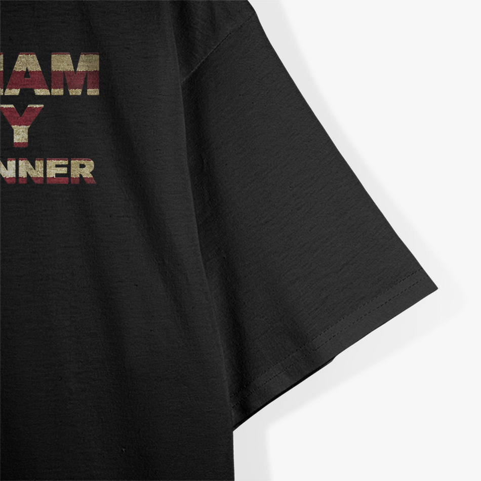 Vietnam Huey Door Gunner US Flag Military Veteran T-Shirt