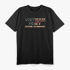 Vietnam Huey Door Gunner US Flag Military Veteran T-Shirt