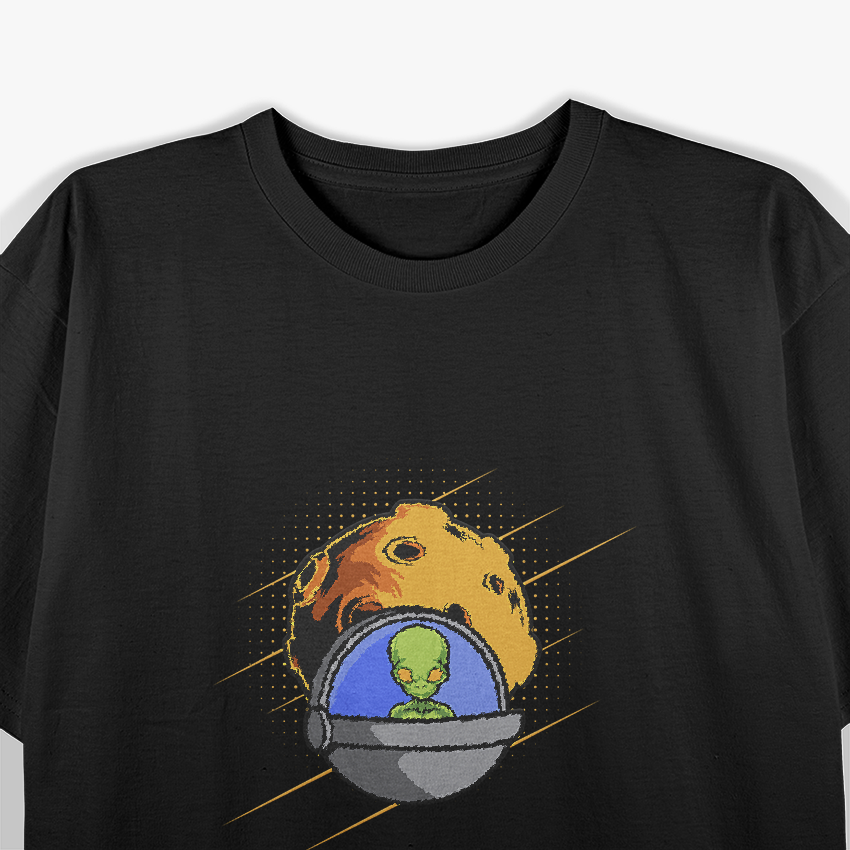 Alien and Mars Space UFO Extraterrestrial Sci-Fi Graphic T-Shirt