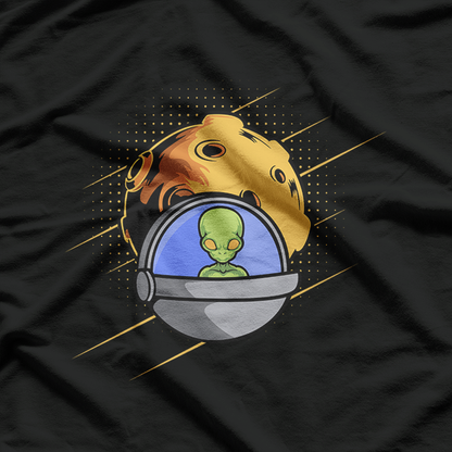 Alien and Mars Space UFO Extraterrestrial Sci-Fi Graphic T-Shirt