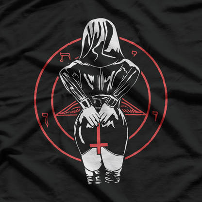 Bad Nun Sexy Dark Gothic Rebel Aesthetic Punk Alt Edgy Devilish T-Shirt