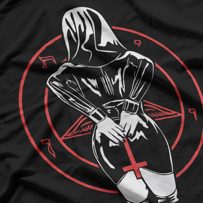 Bad Nun Sexy Dark Gothic Rebel Aesthetic Punk Alt Edgy Devilish T-Shirt