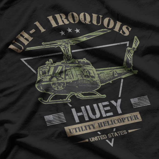 UH-1 Iroquois Huey: Iconic Military Helicopter T-Shirt