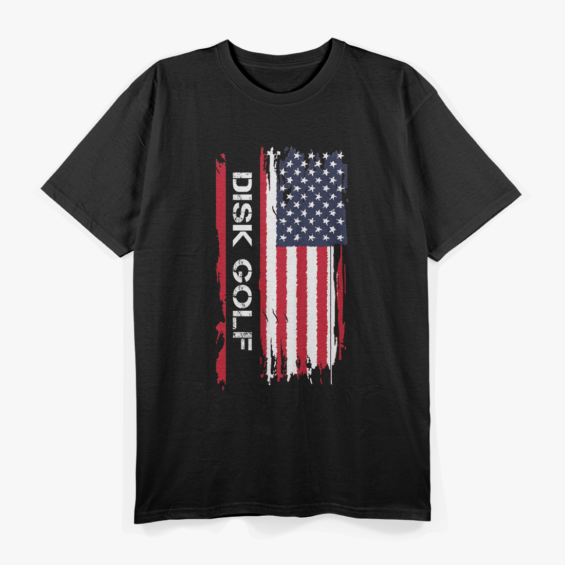 Disc Golf & USA Flag: Patriotic Thrower T-Shirt