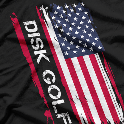 Disc Golf & USA Flag: Patriotic Thrower T-Shirt