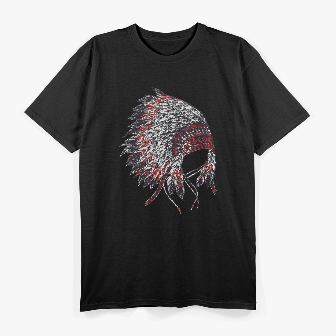 Native American Pride: Traditional Indian Headdress T-Shirt