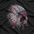 Native American Pride: Traditional Indian Headdress T-Shirt