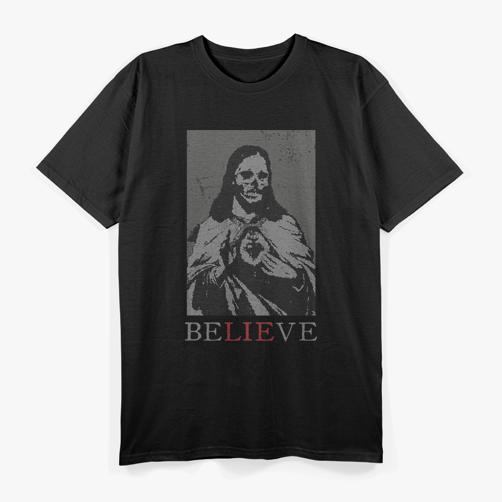 Occult Satan Jesus Lie Antichrist Atheist Hell Devil Gothic Punk T-Shirt