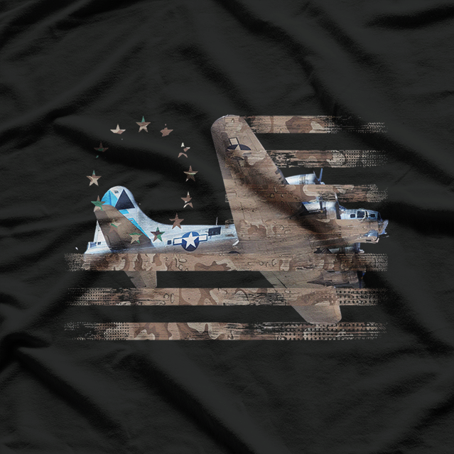 Plane Aircraft USA Flag Veteran Pilot T-Shirt