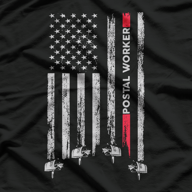 Postal Worker Vintage USA Flag American Mail Carrier Pride T-Shirt