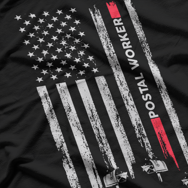 Postal Worker Vintage USA Flag American Mail Carrier Pride T-Shirt