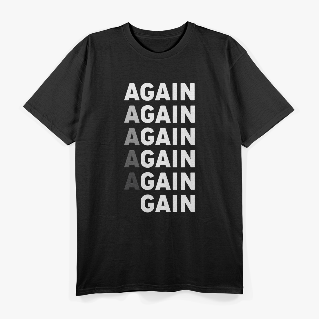 Again, Again, Gain Funny Workout Gym Motivation T-Shirt