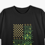 Corn Farmer – American Flag Crop Farming Agriculture Pride T-Shirt