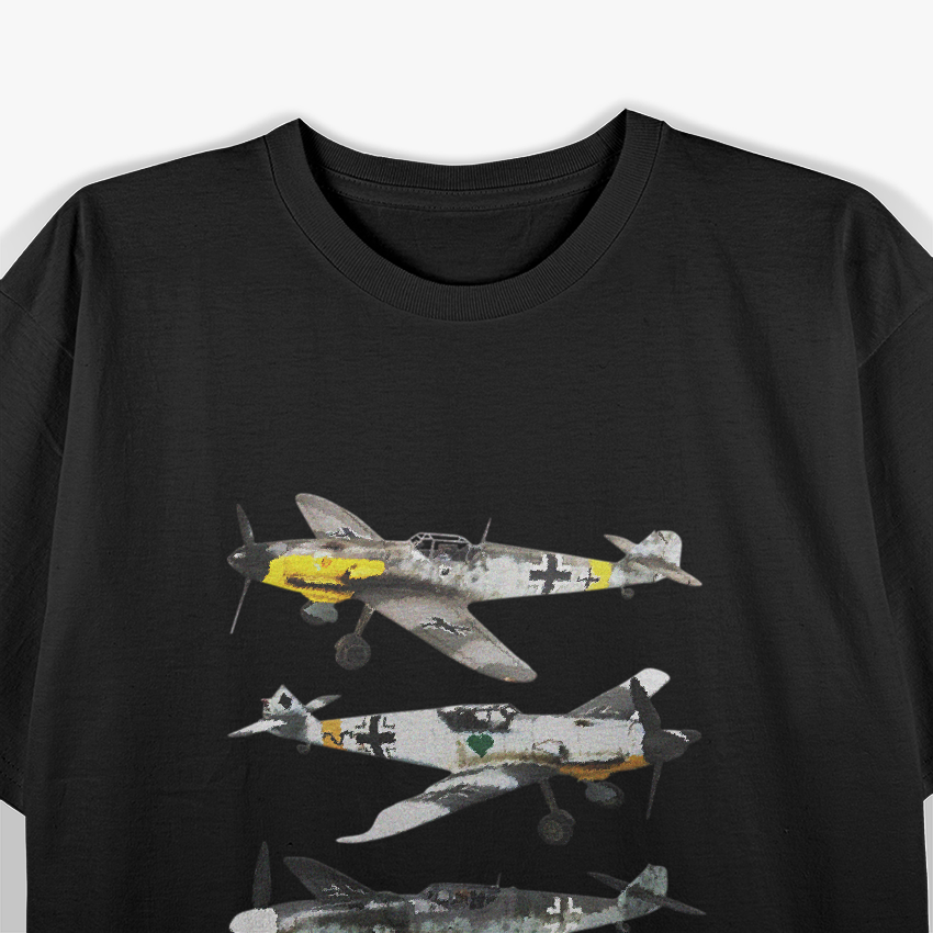 WW2 Fighter Messerschmitt BF109 Military Warplane History T-Shirt