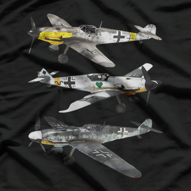 WW2 Fighter Messerschmitt BF109 Military Warplane History T-Shirt