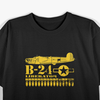 WW2 Air Force Bomber B-24 Liberator Military History T-Shirt