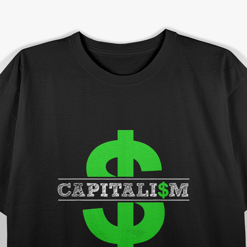 Capitalist Conservative Investor Dollar Money Stocks T-Shirt