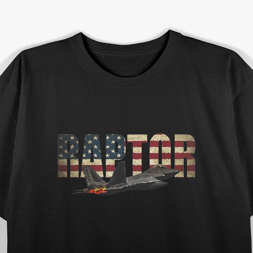 Fighter Plane Raptor F-22 Aviation T-Shirt