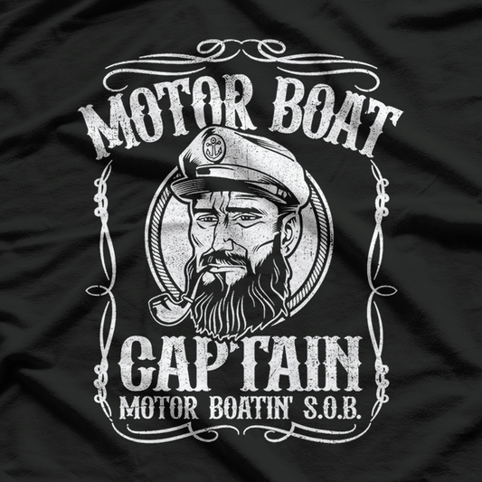 Motor Boat Captain Funny Boating Motorboating Lake Life T-Shirt