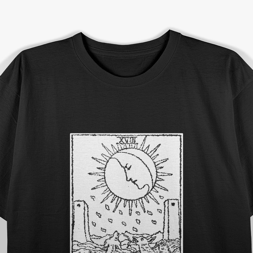 The Moon Tarot Card Major Arcana Fortune Telling Occult T-Shirt