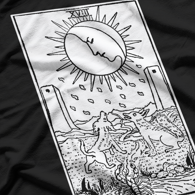 The Moon Tarot Card Major Arcana Fortune Telling Occult T-Shirt
