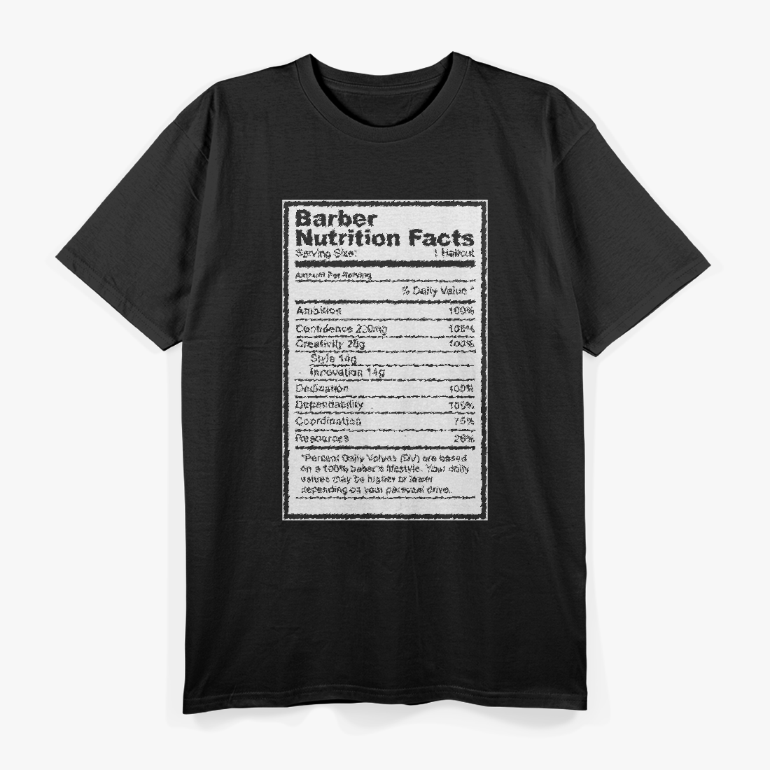Barber Nutrition Facts Funny Hair Stylist Gift Essential T-Shirt