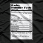Barber Nutrition Facts Funny Hair Stylist Gift Essential T-Shirt