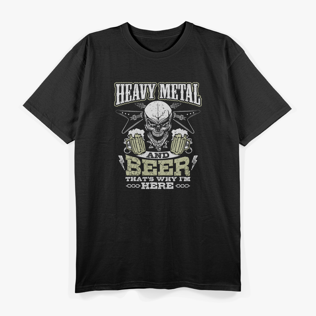 Heavy Metal and Beer Funny Rock Music Drinking Party Gift T-Shirt