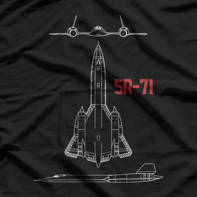 SR-71 Blackbird Military Aircraft USAF Pilot Vintage T-Shirt
