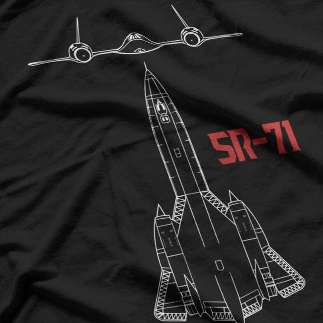 SR-71 Blackbird Military Aircraft USAF Pilot Vintage T-Shirt