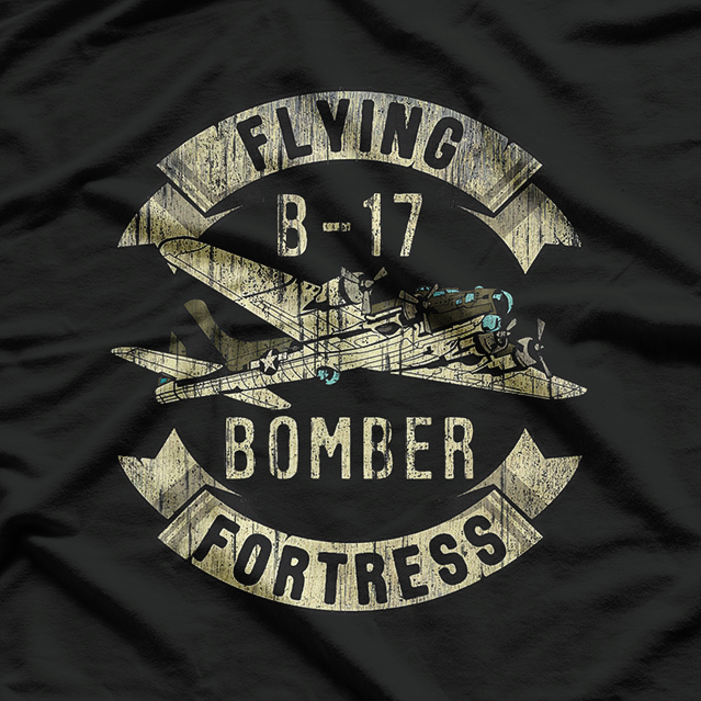 Vintage B-17 Bomber WW2 Airplane Military History T-Shirt