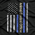 Animal Control Officer: American Flag Patriotic T-Shirt