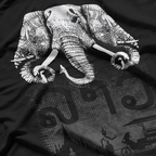 Three-Headed Elephant Mythical Beast Fantasy Creature Art T-Shirt