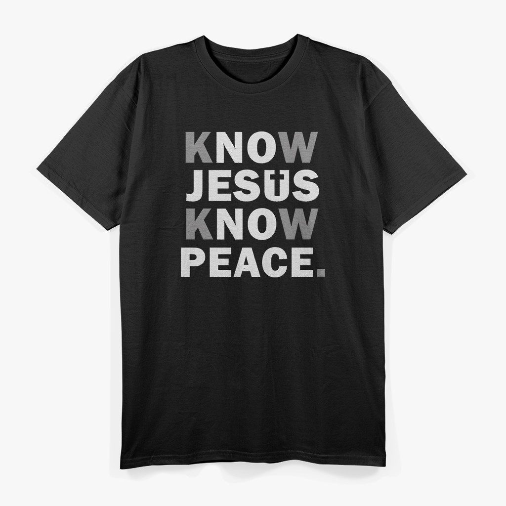 Christian Cross Faith Know Peace Know Jesus Religious T-Shirt