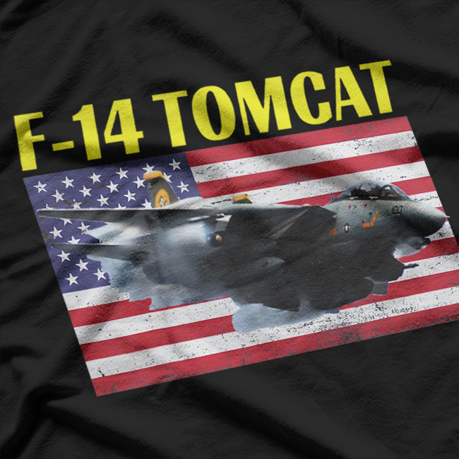 F-14 Tomcat Naval Aviation Fighter Jet Action T-Shirt