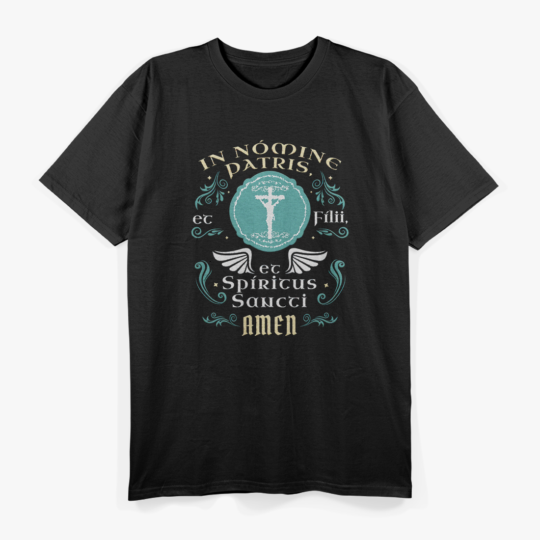 In Nomine Patris et Filii Traditional Latin Mass Catholic Faith T-Shirt