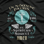 In Nomine Patris et Filii Traditional Latin Mass Catholic Faith T-Shirt