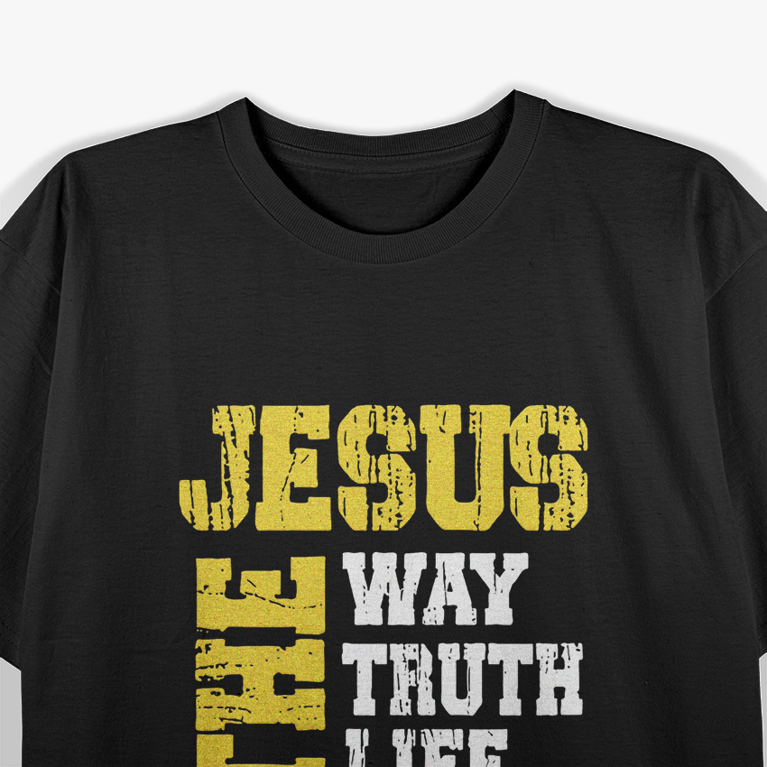 Jesus The Way Truth Life – John 14:6 Christian Bible Verse Retro T-Shirt