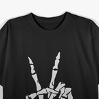 Skeleton Hand Good Vibes Positive Rock On Gothic Aesthetic T-Shirt