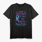 End Domestic Violence Awareness Purple Ribbon Support T-Shirt